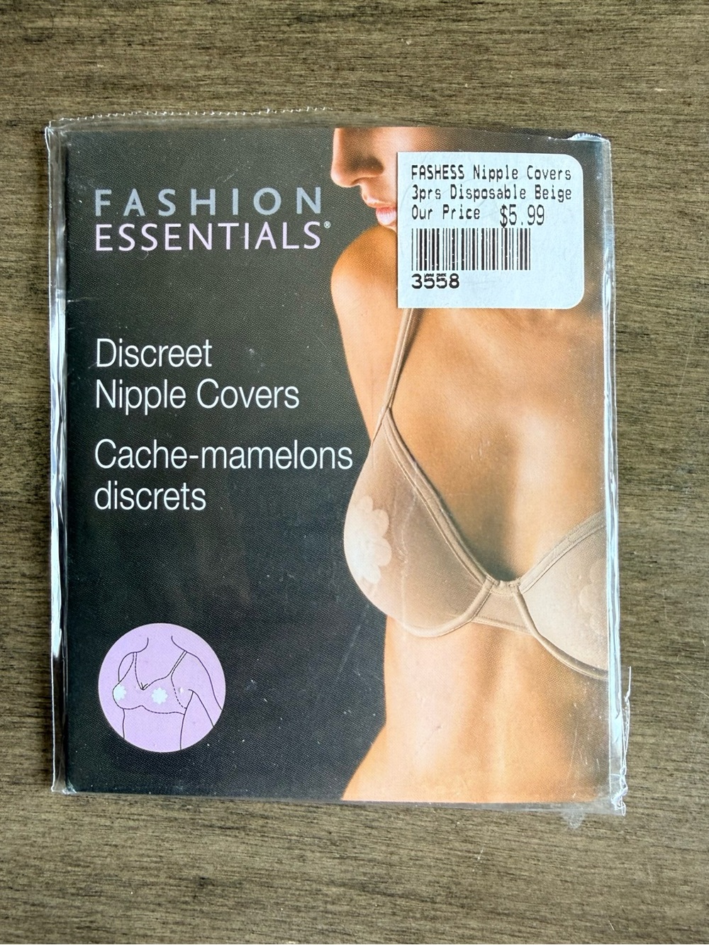 Fashion Essentials Disposable Beige Discreet Nipple Covers - 3 Pairs